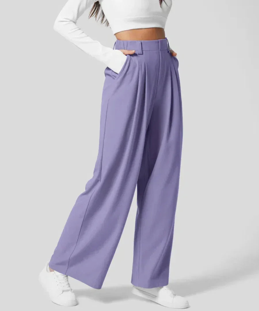 Kathy™ - Elegant Elasticated High Waisted Trousers