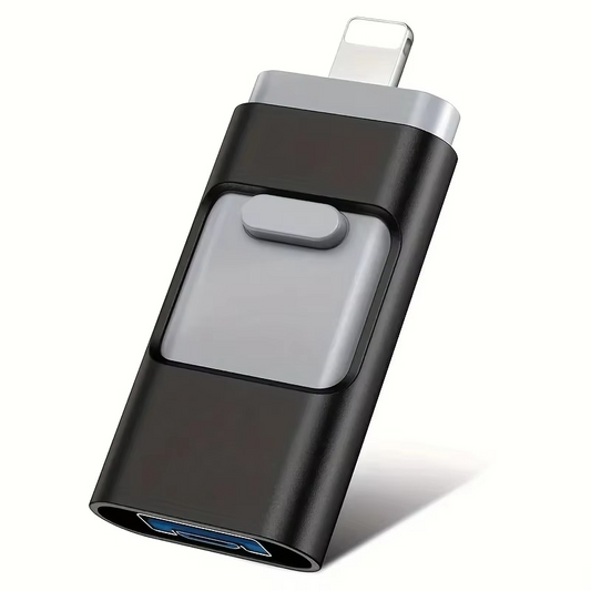 MemoryMax™  | 4-in-1 Flash Drive (Any Device: USB-C, Lightning, USB-A, and Micro-USB)