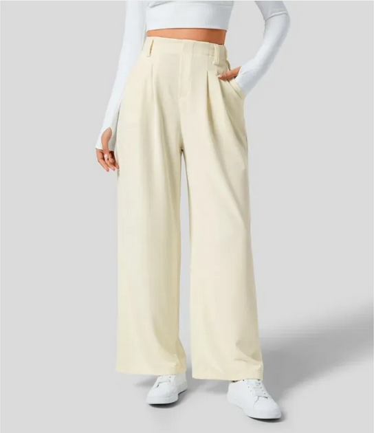 Kathy™ - Elegant Elasticated High Waisted Trousers