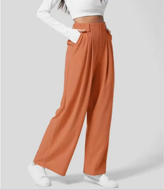 Kathy™ - Elegant Elasticated High Waisted Trousers
