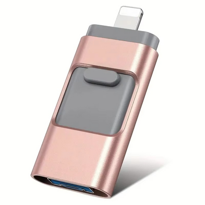 MemoryMax™  | 4-in-1 Flash Drive (Any Device: USB-C, Lightning, USB-A, and Micro-USB)