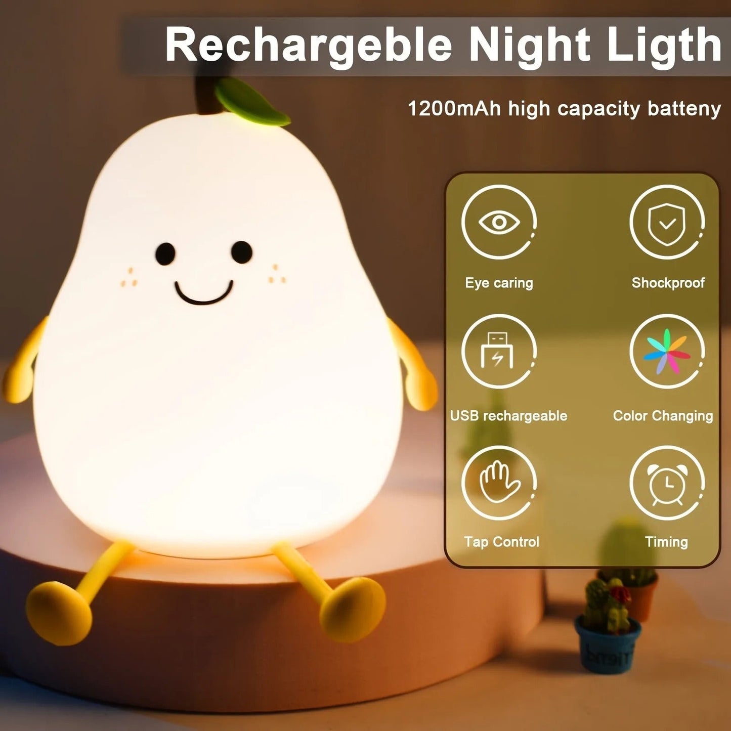 Cozy Pearlight™ - Changes to 7 Different Colors when Touched!